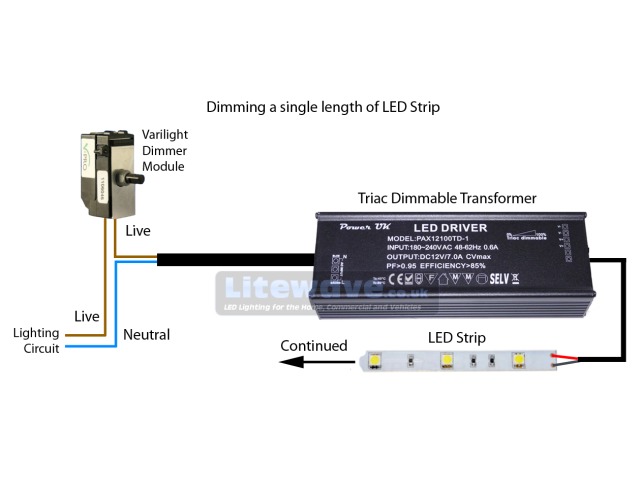 7A 12vdc In-Line Transformer - Mains Dimmable Mains Dimmable Transformers