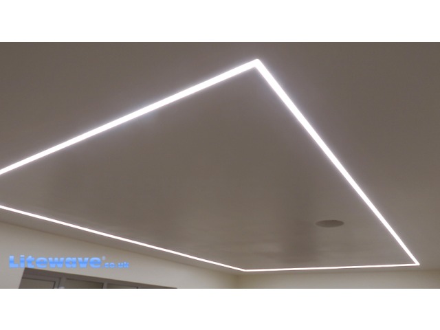 Plaster In Led Profile Build Into, How To Attach Led Strip Lights Ceiling