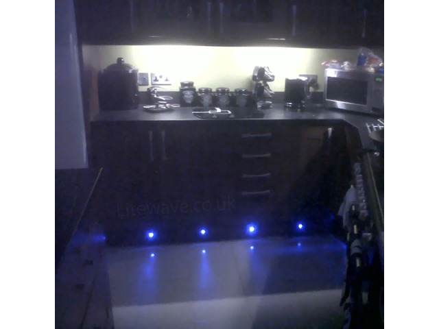 Blue led store kitchen lights