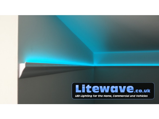 Room Perimeter illuminated with colour changing LED Strip