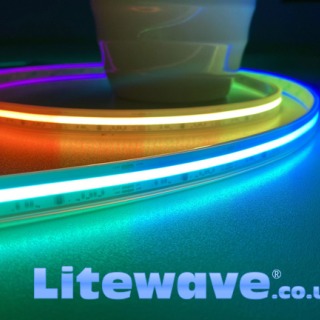 5M Dotless Animated RGB LED COB Strip, 24vdc, Colour Changeable) (720 LEDs/M, 15w) 5M Reel - Waterproof 5M Dotless Animated RGB LED COB Strip, 24vdc, Colour Changeable) (720 LEDs/M, 15w) 5M Reel - Waterproof