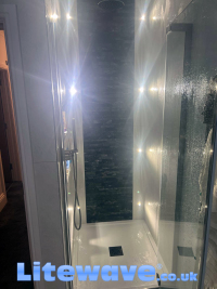 Niche Lights used within a shower for striking effects