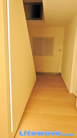 Recessed LED Profile illuminating hallway