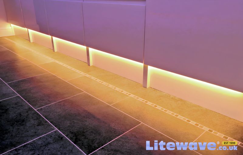 LED Strip lights above Kitckboards