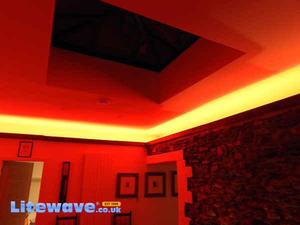 High power RGB Colour Changing LED Strip around Room Perimeter - Professional Constant Current Strip