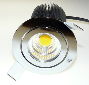 13w Polished Chrome LED Downlight