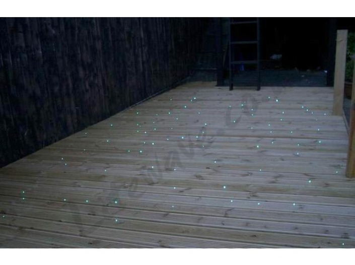 Fiber Optics used to light up decking in the evening